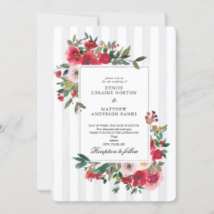 Tropische Brise gefärbt Hochzeit Einladung