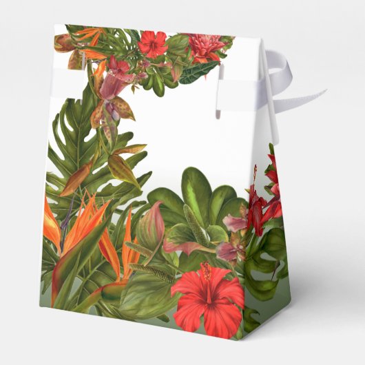 Tropische Brise Lush Rose Goldene Hochzeit Geschenkschachtel (Rückseite)