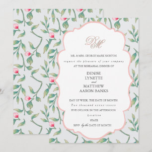 Tropische Brise und Gossamer Pink Probe Dinner Einladung