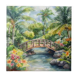 Tropische Brücke Fliese
