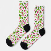 Tropische Bumerang Socken einfaches Muster (Linkes Detail)