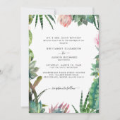 Tropische Cactus Bride Parents Listed Wedding Einladung (Vorderseite)