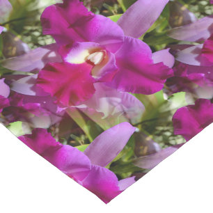 Tropische Cattleya Orchideen-Blume Kurzer Tischläufer