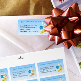 Tropische Christliche Kirchenadressen Adressaufkleber