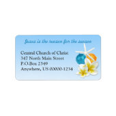 Tropische Christliche Kirchenadressen Adressaufkleber (Vorne)