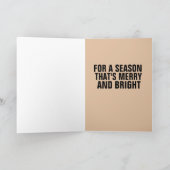 TROPISCHE CHRISTMAS KARTE BIG HINTERN BIKINI MÄDCH (Innenseite)