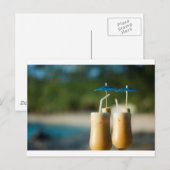 Tropische Cocktails für zwei Postkarte (Vorne/Hinten)