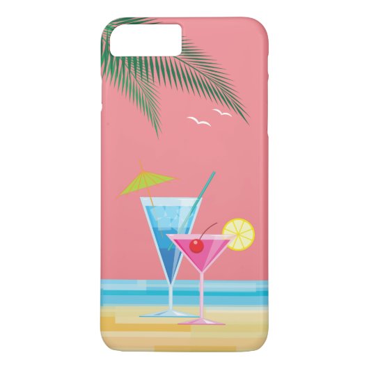 Tropische Cocktails iPhone 7 Plus Fall - Korallen Case-Mate iPhone Hülle (Rückseite)