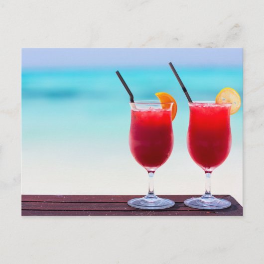 Tropische Cocktails Postkarte (Vorderseite)