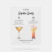 Tropische Cocktails Signature Drinks Gewohnte Hoch Acrylschild (Vorderseite)