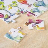 Tropische Cocktails trinken Aquarell Puzzle (Seite)