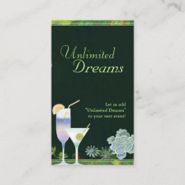 Tropische Cocktails Veranstaltungsplaner Visitenkarte