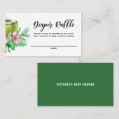 Tropische Coconut Babydusche Windelwaschkarte Platzkarte (Vorne/Hinten)