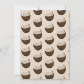 Tropische Coconut Bridal Dusche Einladung (Rückseite)