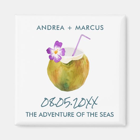 Tropische Coconut-Kreuzfahrtmagnete für Gastgesche Magnet (Vorne)