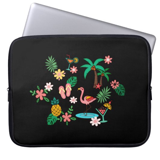 Tropische Collage Laptopschutzhülle (Vorderseite)