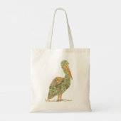 Tropische Crane-Orange Tote Bag Tragetasche (Rückseite)
