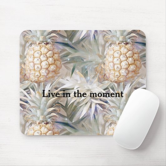 Tropische Creme Gold Ananas Mousepad (Mit Mouse)