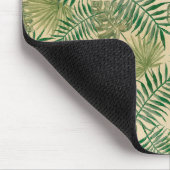 Tropische Creme-Grüne Blätter       Mousepad (Ecke)