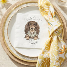 Tropische Dachshund-Hochzeitsgetränke Gehen Auf Mi