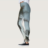 Tropische Dattelpalmen gegen den Himmel Leggings (Links)