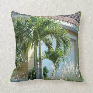 Tropische dekorative Kissen Gras der Palmen