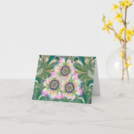 Tropische Delight Blossom Drohnen Grußkarte Karte (Gelbe Blume)