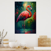Tropische Depression - Flamingo Poster Print (Küche)