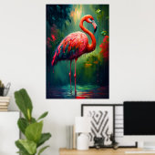 Tropische Depression - Flamingo Poster Print (Heimbüro)