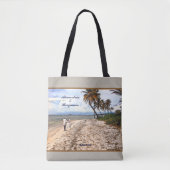 Tropische Destination für Wedding Beach Palm Tasche (Vorderseite)