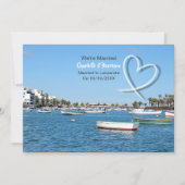 Tropische Destination Lanzarote Spanien Hochzeit a Einladung (Vorderseite)