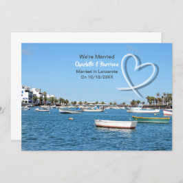 Tropische Destination Lanzarote Spanien Hochzeit a Einladung