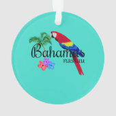 Tropische Destination Nassau Bahamas Ornament (Rückseite)