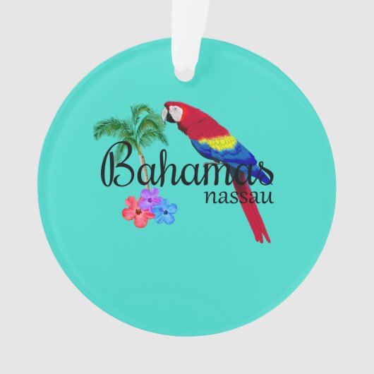 Tropische Destination Nassau Bahamas Ornament (Vorderseite)