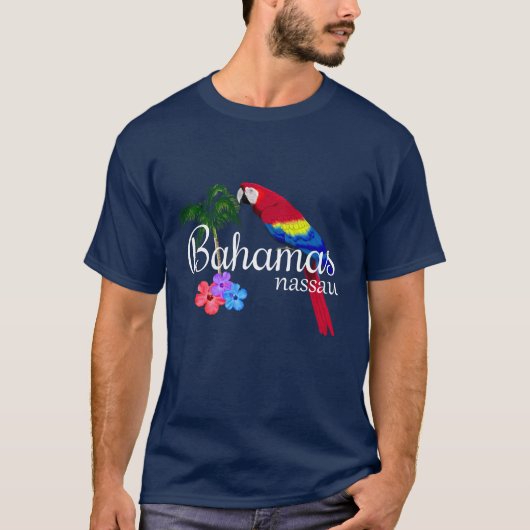 Tropische Destination Nassau Bahamas T-Shirt (Vorderseite)