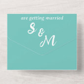 Tropische Destination UAWG All-in-One Hochzeit All In One Einladung (Rückseite)