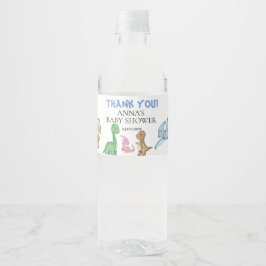 Tropische Dinosaurier! Wasserflaschenetikett