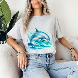 Tropische Dolphin unter dem Meer Surfer Beach T-Shirt