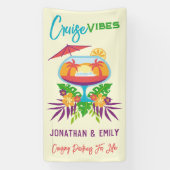 Tropische Drink Cruise Vibes Kreuzfahrtschiff Mark Banner (Vertikal)