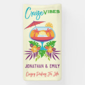 Tropische Drink Cruise Vibes Kreuzfahrtschiff Mark Banner (Vertikal)