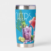 Tropische Drinks-Party "Cheers" Thermobecher (Vorderseite)