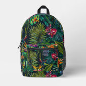 Tropische Dschungel-Blume Bedruckter Rucksack (Vorderseite)