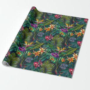Tropische Dschungel-Blume Geschenkpapier