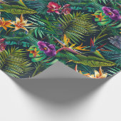 Tropische Dschungel-Blume Geschenkpapier (Ecke)