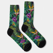 Tropische Dschungel-Blume Socken (Rechts)