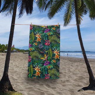 Tropische Dschungel-Blume Strandtuch