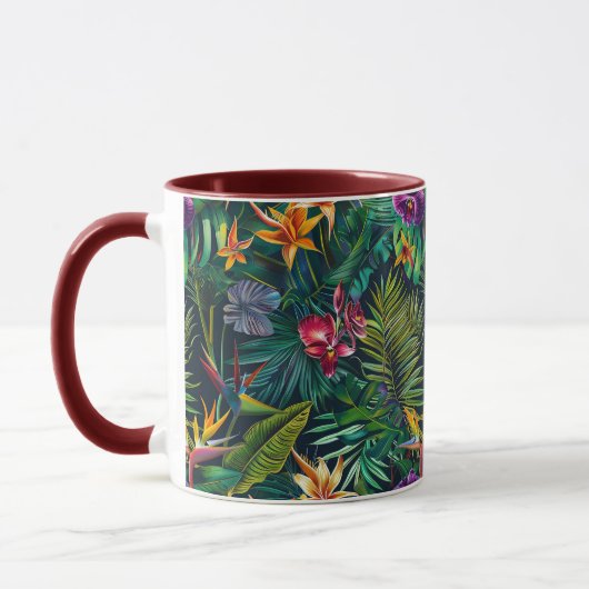 Tropische Dschungel-Blume Tasse (Links)