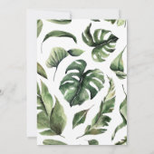 Tropische Dschungelbäume Blätter Babydusche Einladung (Rückseite)