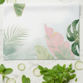 Tropische Dschungelblätter Aquarell Geschirrtuch (Gefaltet)