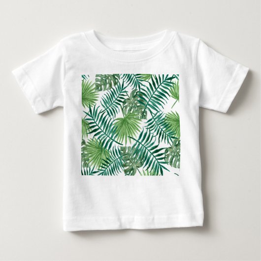Tropische DschungelBlätter Baby T-shirt (Vorderseite)